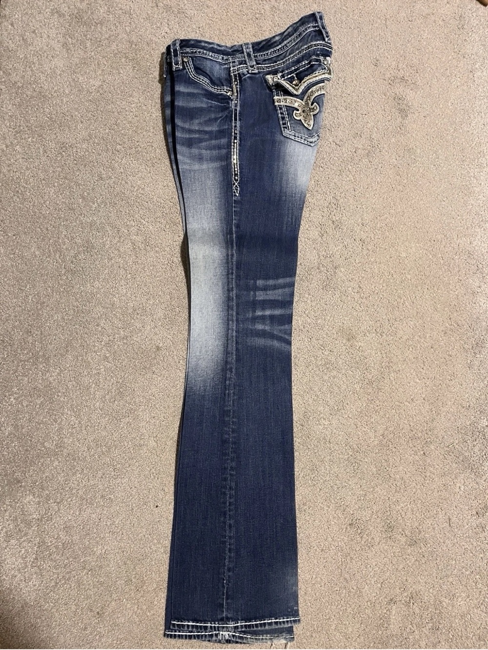 Rock Revival Kai Blue Embellished Boot-Cut Jeans - Picture 6 of 9